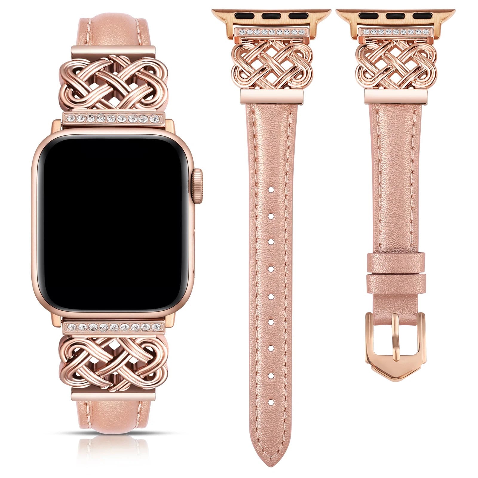 EternaLace™ Crystal Leather Band for Apple Watch (Series 1–11 & Ultra 3)