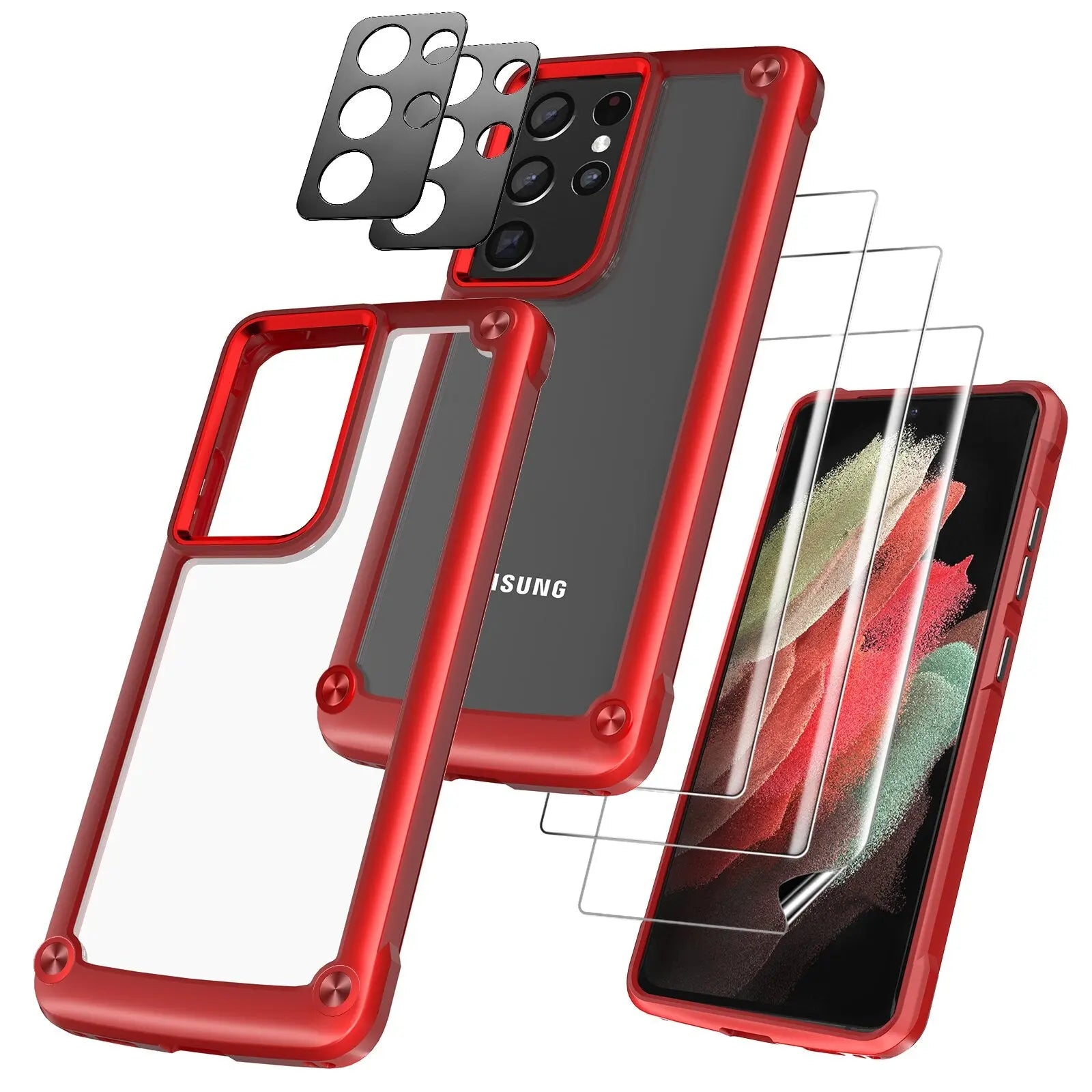Pinnacle 6-in-1 Case Protection For Samsung Galaxy S21 Ultra - Pinnacle Luxuries