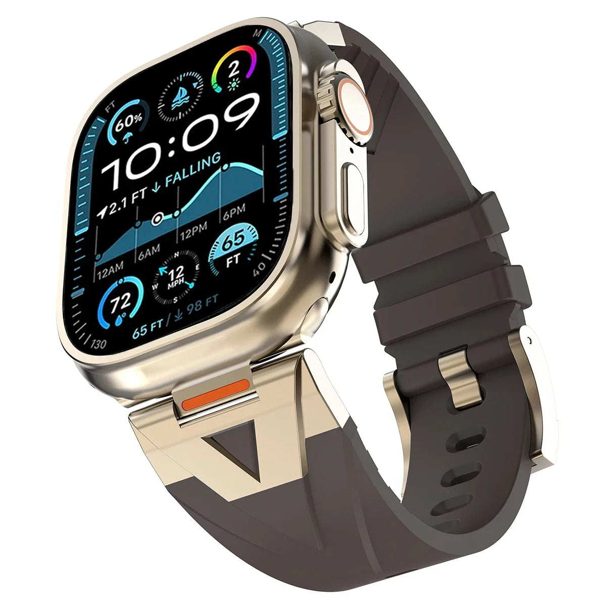 Avontic Signature Series™ Sport Band for Apple Watch Ultra 3/Ultra 2/Ultra, Series 11/10/9/8/7/6/5/4/3 SE – Premium Silicone Fitness Strap with Avontic V-Clasp