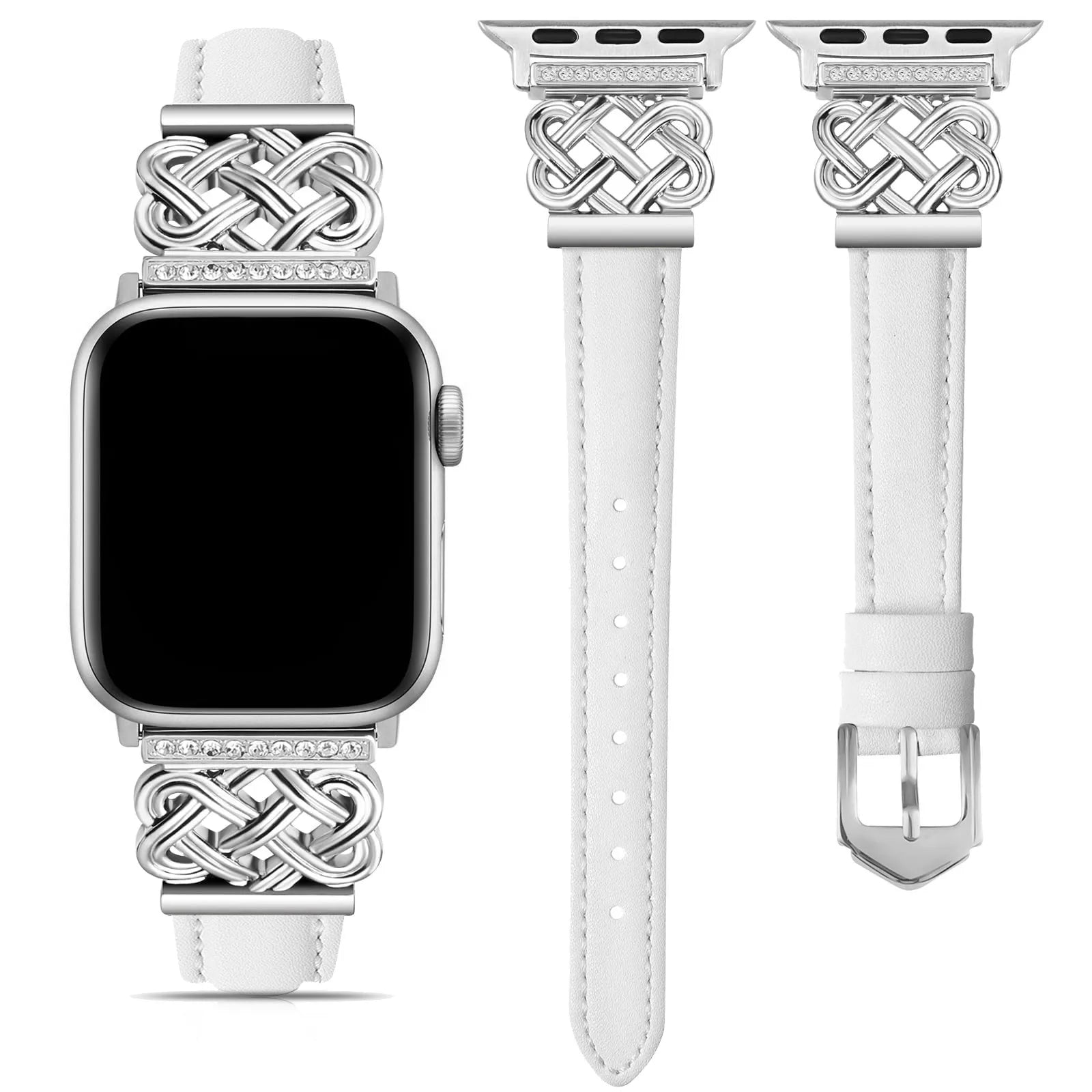 EternaLace™ Crystal Leather Band for Apple Watch (Series 1–11 & Ultra 3)
