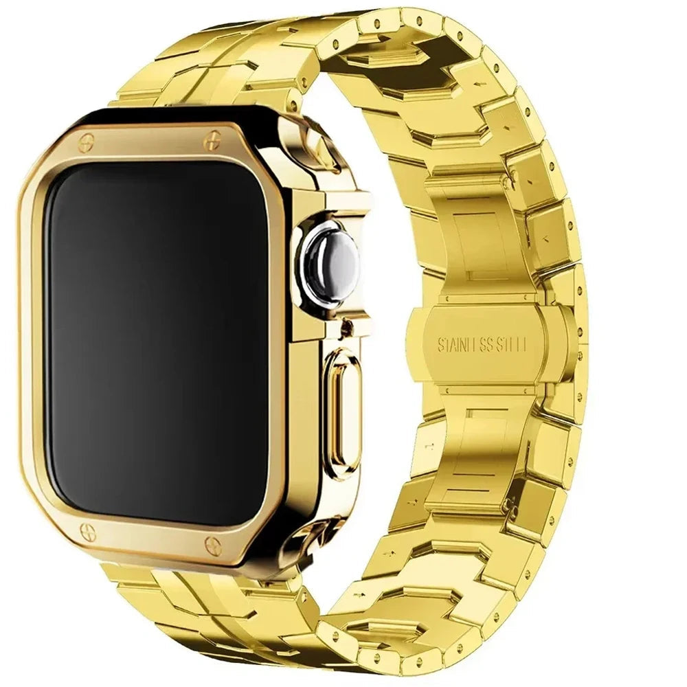 ApexShield™ Titanium & Steel Armor Case for Apple Watch