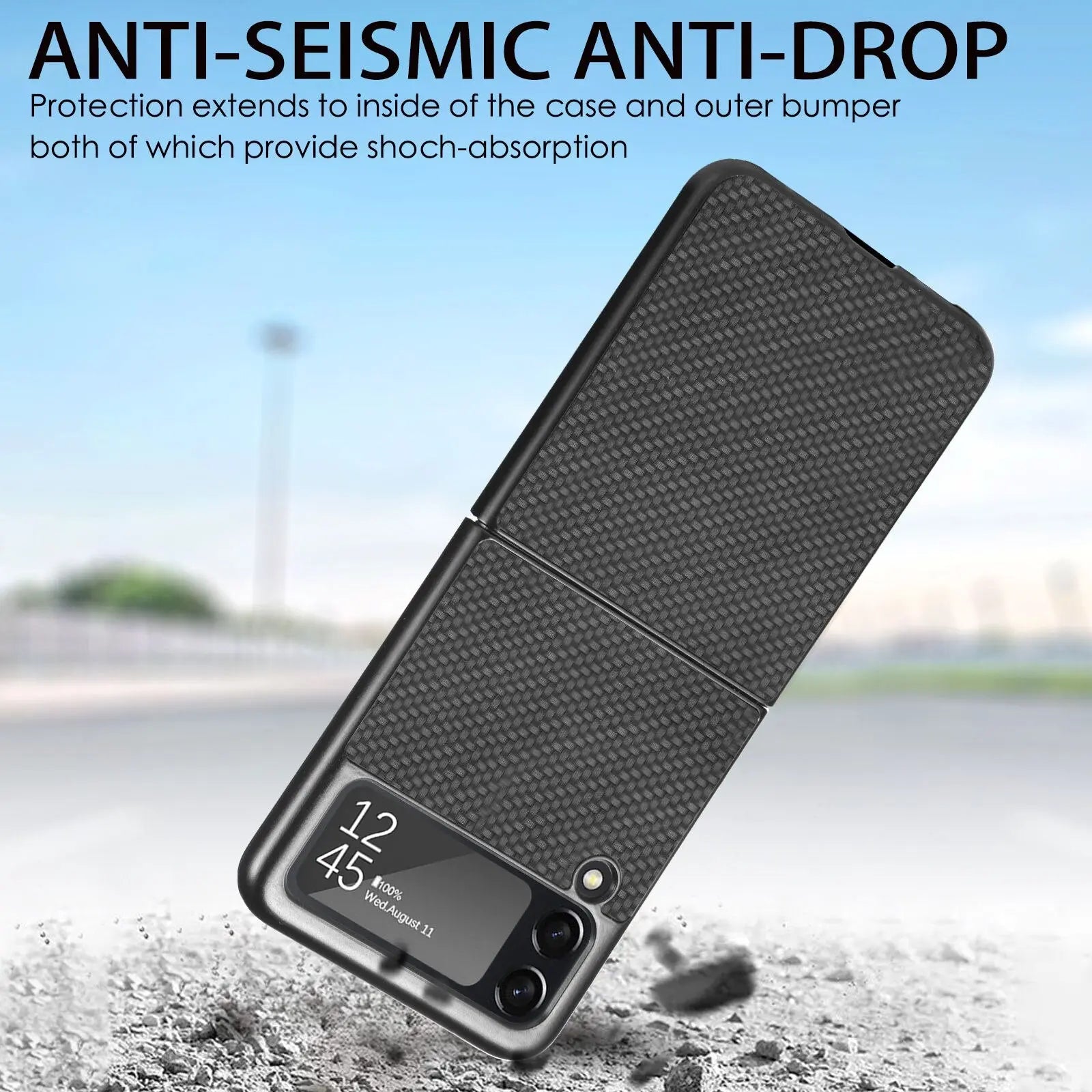 Ultra Thin Carbon Fiber Case For Samsung Galaxy Z Flip Phone - Pinnacle Luxuries
