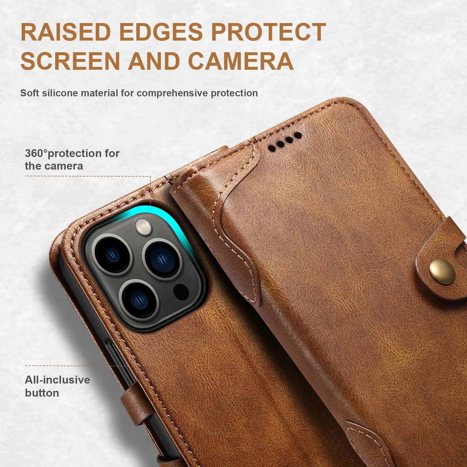 For iPhone 15 Pro Max Plus Wallet Case, PU Leather Flip Case with Card Holders Stand [Shockproof TPU Inner Shell] Phone Cover Pinnacle Luxuries
