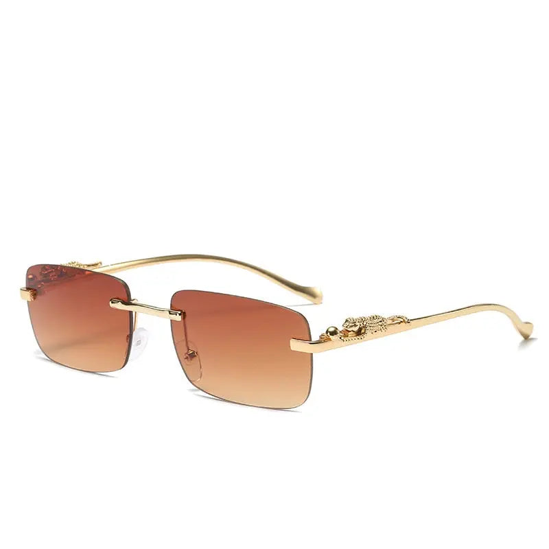 Vintage Steam Punk Rimless Sunglasses - Pinnacle Luxuries