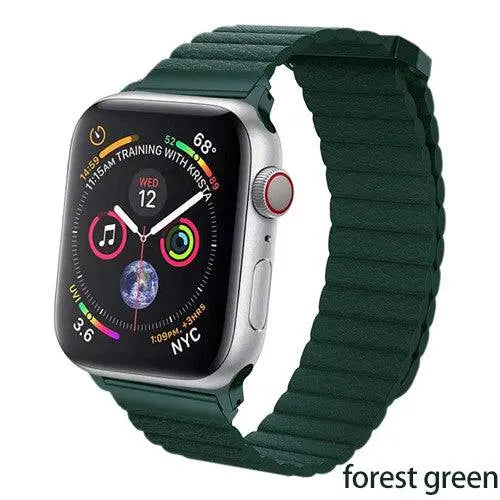 Apple Watch Genuine Leather Loop Band Magnetic Closure - Pinnacle Luxuries