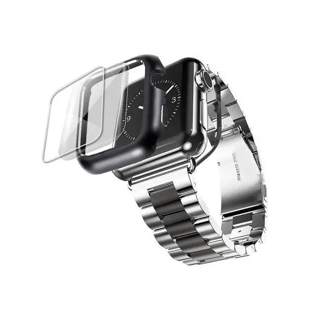 Premium Luxury Stainless Steel Apple Watch SE Series 6 Band Case - Pinnacle Luxuries
