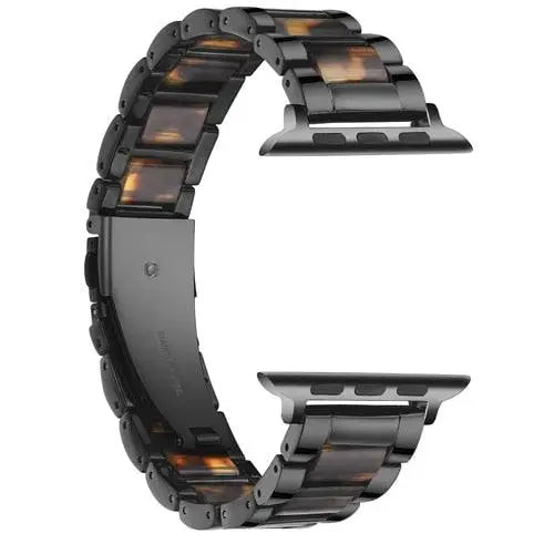 Custom Luxury Stainless Steel Resin Apple Watch Band - Pinnacle Luxuries